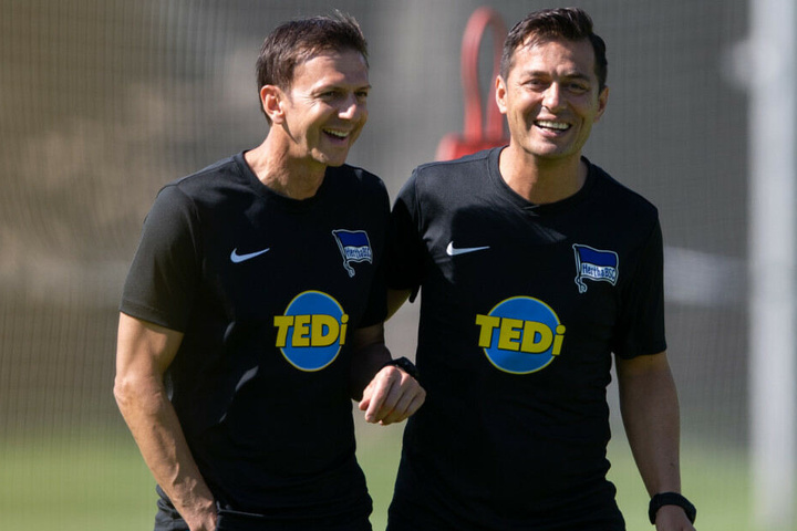 Ante Covic und Assistenztrainer Harald Gämperle beim Training.