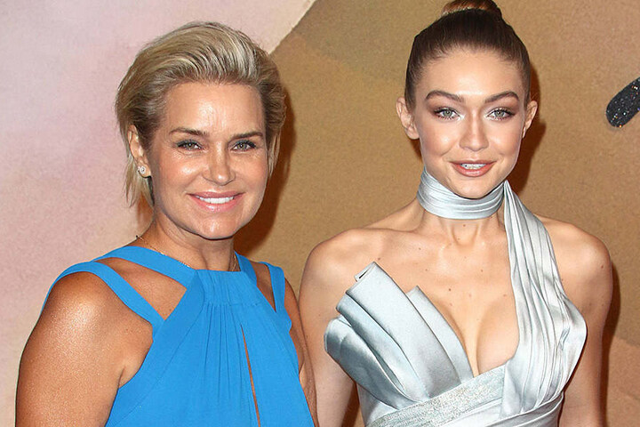 Yolanda mit einer ihrer Supermodel-Töchter, Gigi (22).