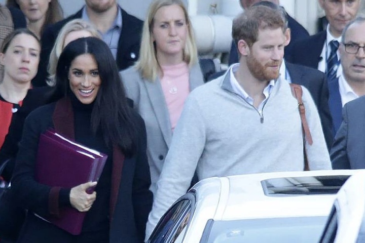 Meghan und Harry am Montag in Sydney, wo sie ihre Herbsttour durch einige Pazifik-Staaten starteten.