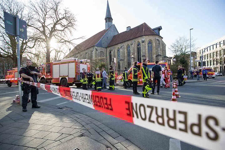Teile der Innenstadt waren nach der Amokfahrt abgesperrt.