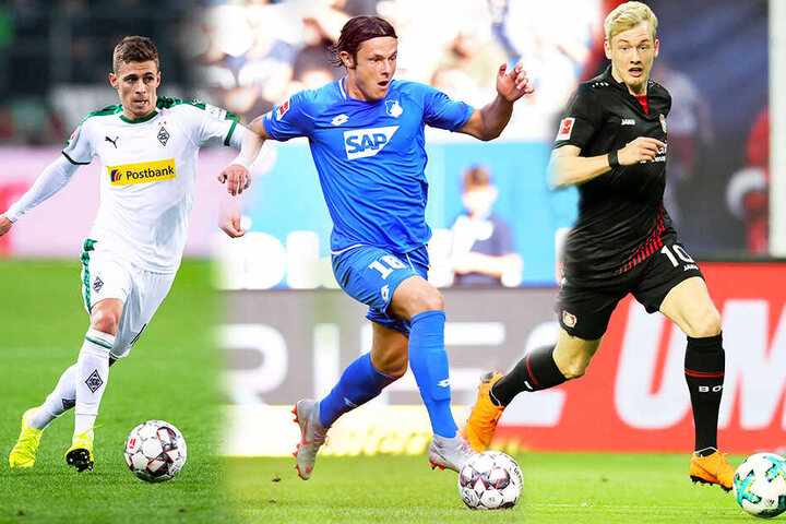 Von links: Thorgan Hazard , Nico Schulz und Julian Brandt verstärken den BVB. (Bildmontage)