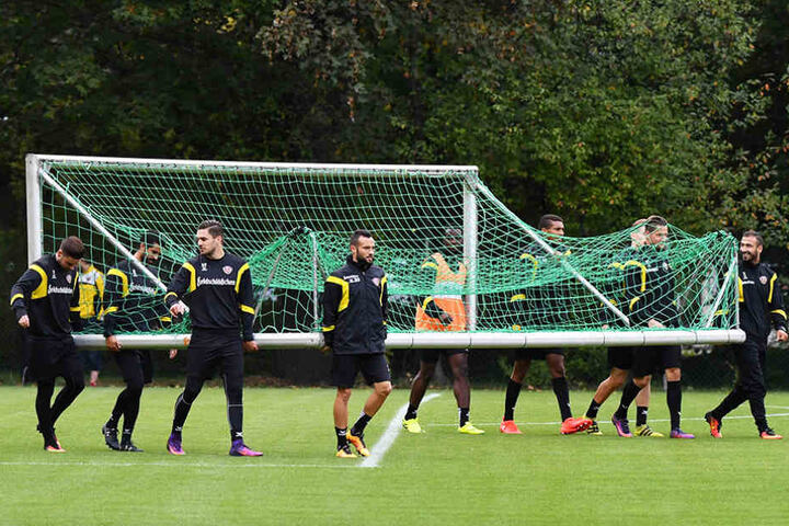 Am Donnerstag stand Torschuss-Training auf dem Plan.