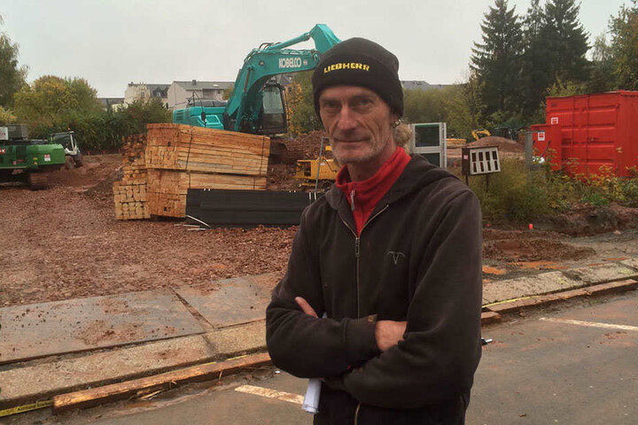 Baggerfahrer Sven Schuster entdeckte die Bombe.