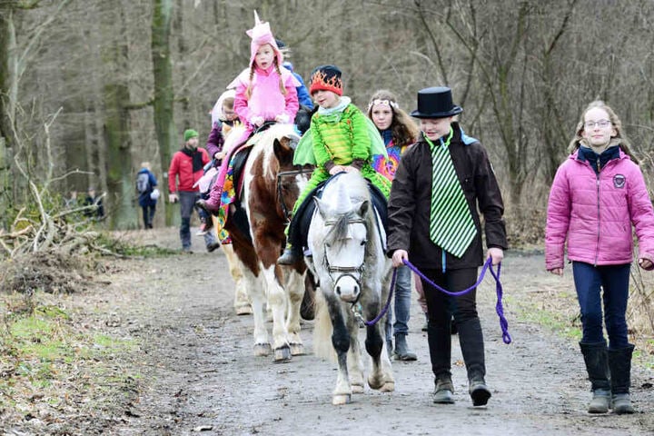 Es war ordentlich was los am Sonntag beim Kinderfasching auf der Hofewiese.
Besonders beliebt: Ponyreiten.