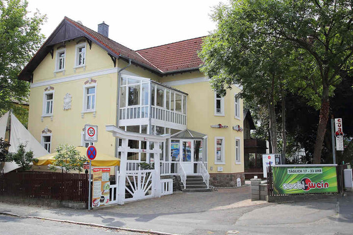 Auch in das Radebeuler Restaurant "Sushi & Wein" brachen die Täter
ein.