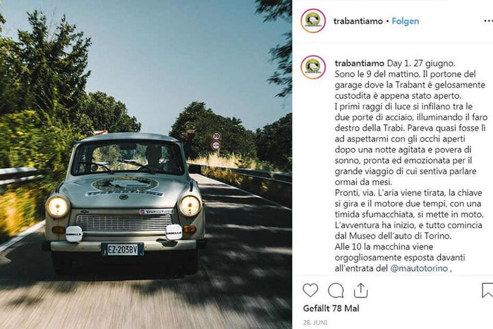 Die Italiener berichten auch im Internet über die DDR-Erinnerungstour.
