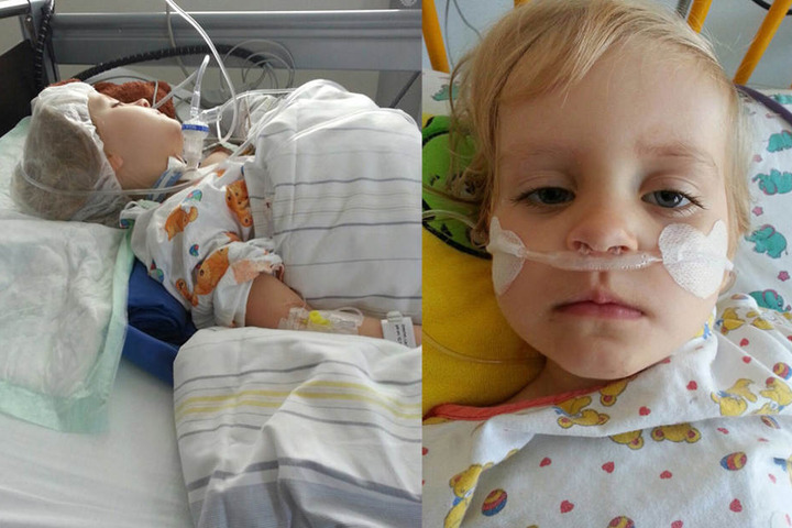 Schläuche, Infusionen, Apparate: Lia hat schon eine gewisse Klinik-Routine,
musste bereits mehr als 40 Operationen über sich ergehen lassen.