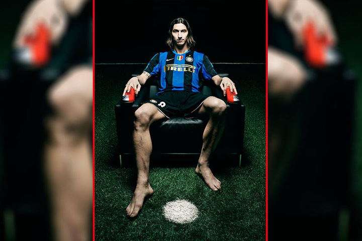 So fotografierte der Italiener Fußball-Legende Zlatan Ibrahimović.
