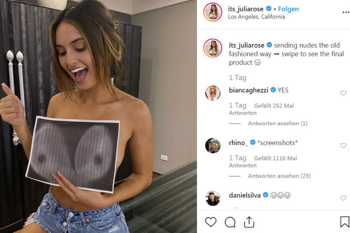 So sehen Julia Roses' Brüste also aus - zumindest in der kopierten Version.