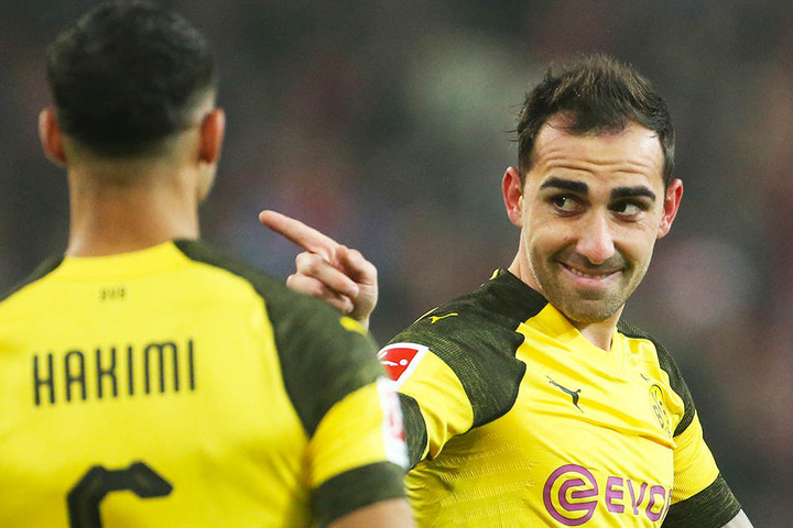Traf direkt nach seiner Einwechslung: BVB-Stürmerstar Paco Alcacer (r.).