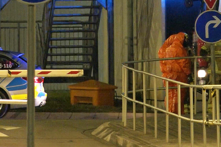 Ein Strahlenmesstrupp der Berufsfeuerwehr war ebenfalls im Einsatz.
