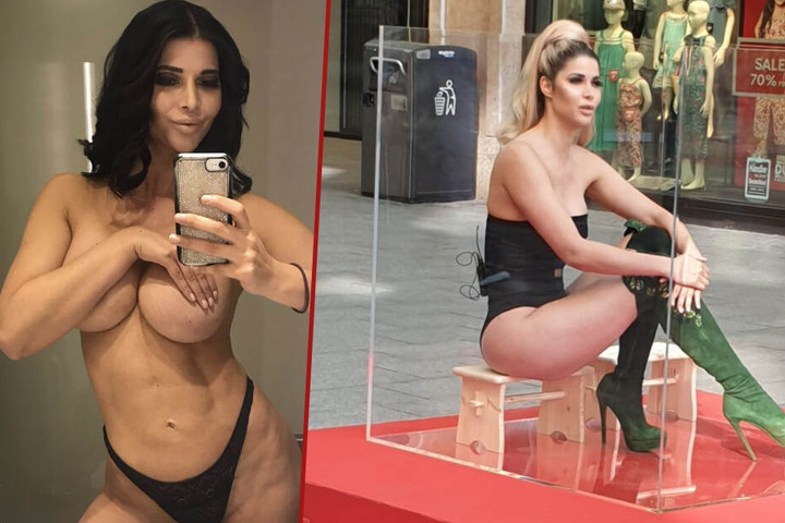 Micaela Schäfer liebt es mit ihrer Nacktheit zu spielen. (Bildmontage)