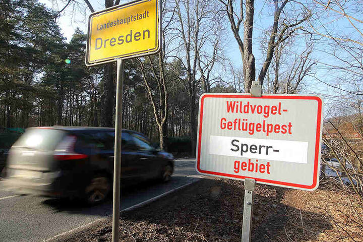 An den Stadtgrenzen weisen Hinweisschilder auf die Sperrzone hin.