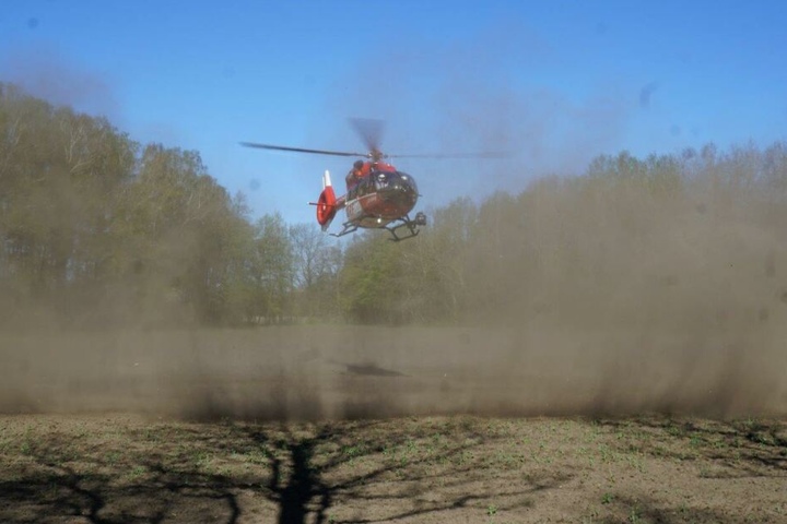 Auch ein Rettungshubschrauber war im Einsatz.