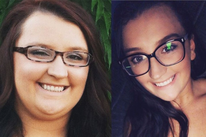 Kaum zu erkennen: Das ist beides Felicia Keathley (22).