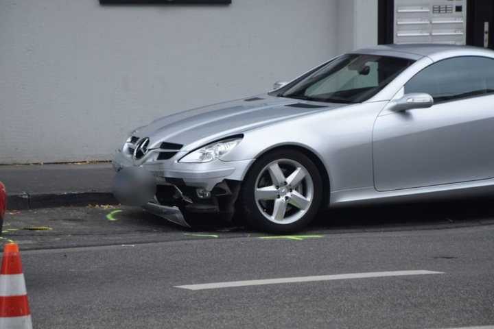 Der Mercedes des Unfallverursachers.