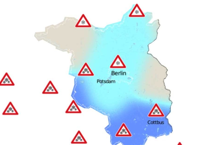 In weiten Teilen Brandenburgs und Berlins kann es zu Glätte kommen.