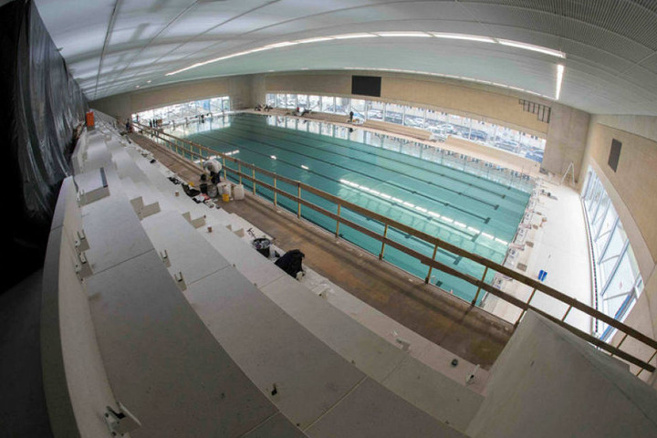 So schick ist die neue Schwimmhalle schon jetzt.