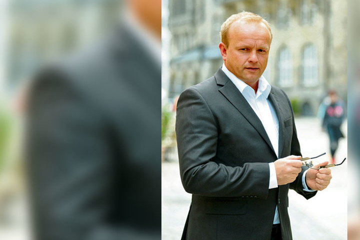 AfD-Stadtrat Falk Müller fordert mehr Werbung für die Altmetall-Container.