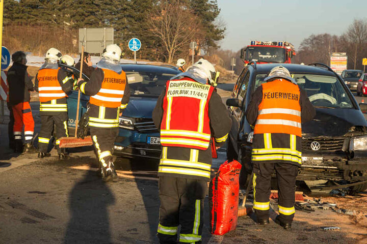 Der Fahrer der Tiguan wurde leicht verletzt.