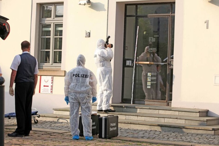 Die Spurensicherung war nach dem Vorfall an der Commerzbank-Filiale im Einsatz.