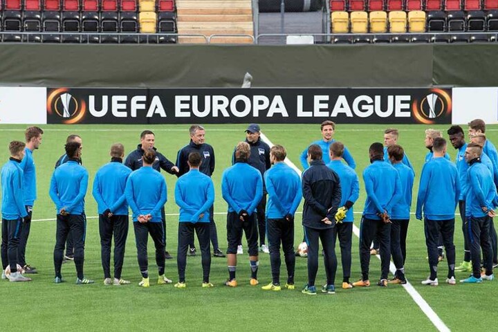 Hertha BSC beim Abschlusstraining in Östersund.