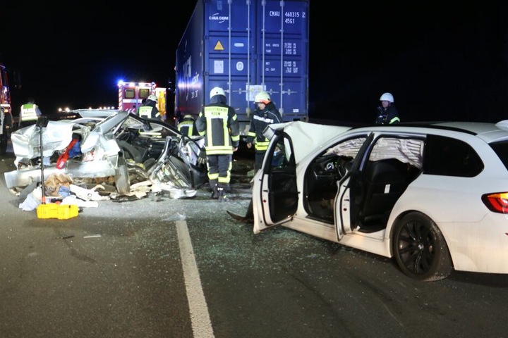 Am Stauende passierte ein zweiter Unfall.