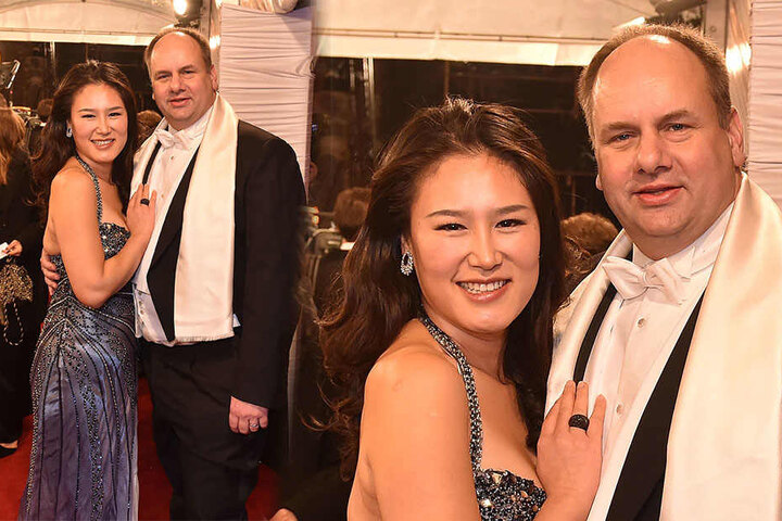 Dresdens OB Dirk Hilbert (46, rechts) mit seiner Frau Su Yeon.