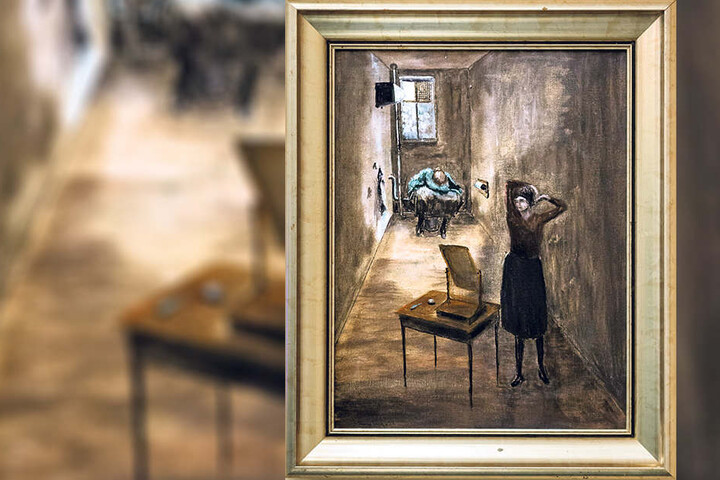 Ringelnatz‘ Ölgemälde
„Beschaulichkeit“ (1927) ist eines von drei
Bildern, die in Wurzens Besitz übergehen
könnten. Es zeigt ein WC auf halber Treppe.