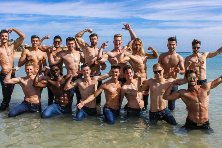 Nacktschuss aus dem Roten Meer: Das sind alle 16 Teilnehmer der "Mister Germany 2019"-Wahl am Samstag.