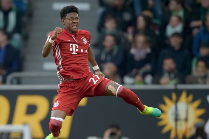 "Nur" ein Treffer von vielen: Dennoch, David Alaba jubelt über seinen Treffer zum 0:1.