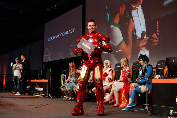 Mit seinem selbst gebastelten "Ironman"-Kostüm gewann Rocco Zschuppe (32) bei der "Dreamhack" in Leipzig den ersten Preis.