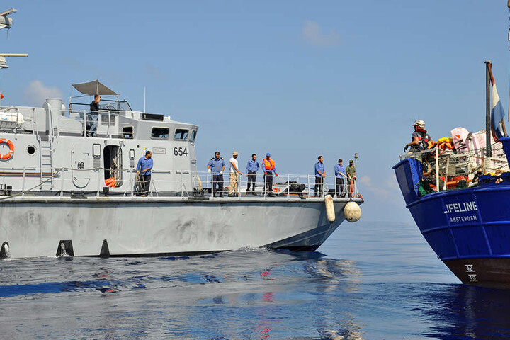 Das Rettungsschiff Lifeline der deutschen Hilfsorganisation Mission Lifeline.