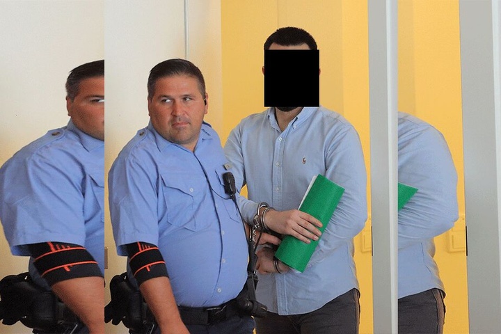 Türke Ugur C. (24) kam in Handschellen aus der JVA Dresden.
