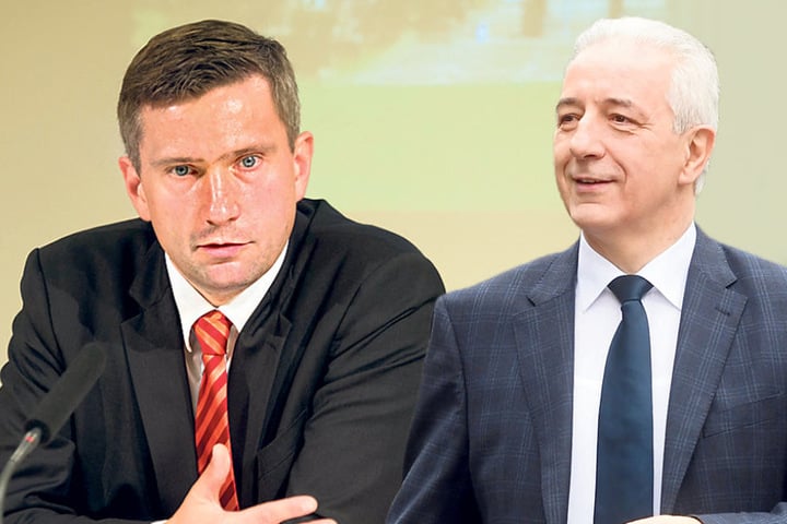 Die Sachsen-CDU mit ihrem Chef, Ministerpräsident Stanislaw Tillich (58, r.) ist
laut Umfrage mit Abstand stärkste Kraft. Sachsens SPD-Chef Martin Dulig (43): Seine Partei kommt nur auf elf Prozent
Zustimmung.