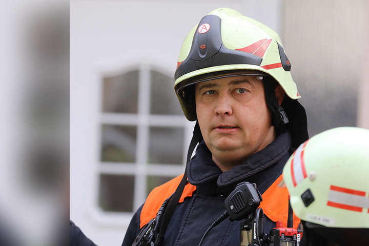 Wehrleiter der FFW Hohenstein Jens Weinhold.