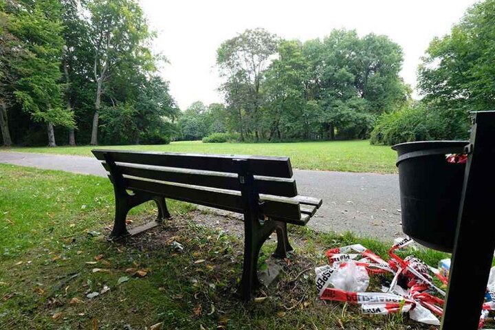 An dieser Parkbank begann der verhängnisvolle Streit, wenig später war Mohammed N. († 21) tot.