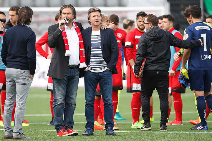 Hier wird Jeff Saibene beim FC Thun am Sonntag verabschiedet.