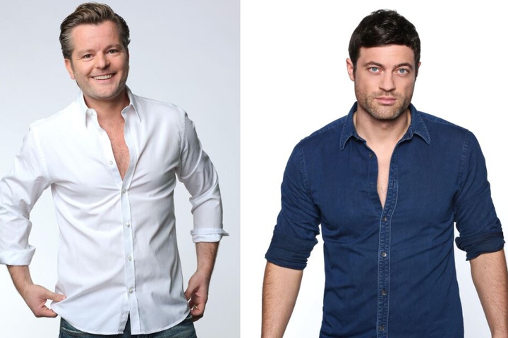 André Dietz (Ingo Zadek) und Jörg Rohde (Ben Steinkamp) sind zwei Darsteller der Daily-Soap "Alles was zählt".