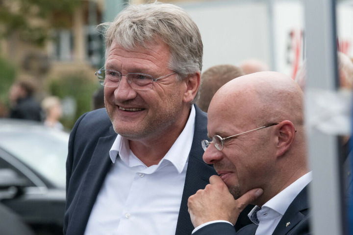 Die AfD-Politiker Jörg Meuthen (links) Andreas Kalbitz.