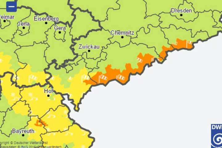 Vor allem in den sächsischen Mittelgebirgen wird's stürmisch.