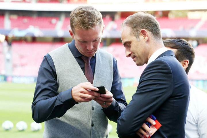 Gute Zusammenarbeit: Trainer Julian Nagelsmann mit RB-Geschäftsführer Oliver Mintzlaff.