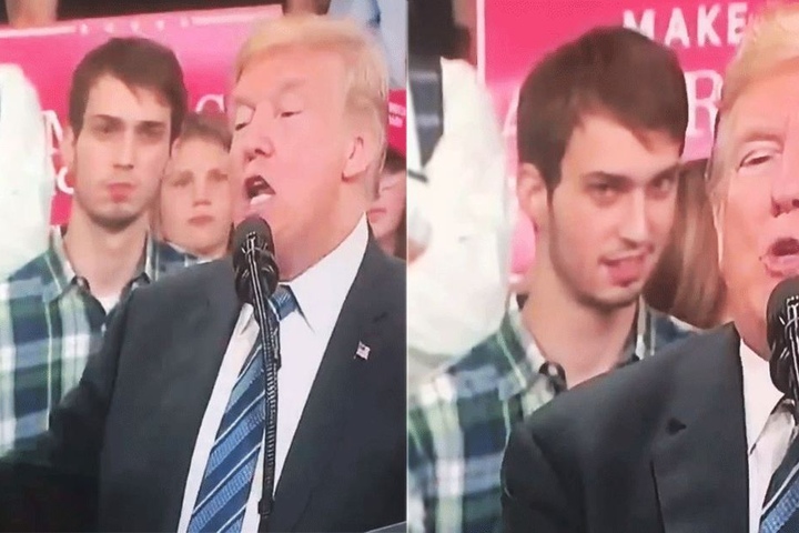 Der Mann hinter dem US-Präsidenten scheint diesen überhaupt nicht zu verstehen.
