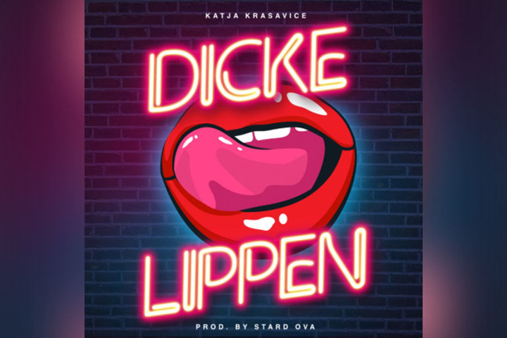 So soll das Cover zu "Dicke Lippen" von YouTube-Star Katja Krasavice aussehen.