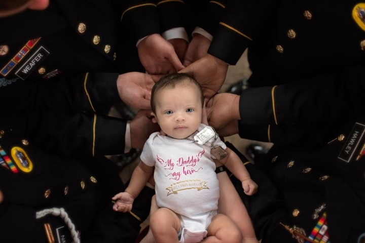 "My Daddy's my hero": Die kleine Christian Michelle wird ihren Vater leider nie kennenlernen.