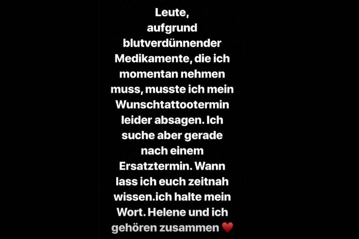 Mit diesem Statement in ihrer Insta-Story wandte sich Sophia Thomalla an ihre Fans.