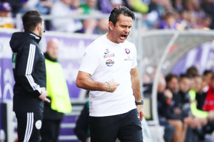 Ärgerliches Gegentor: FCE-Coach Dirk Schuster schimpfte an der Seitenlinie.