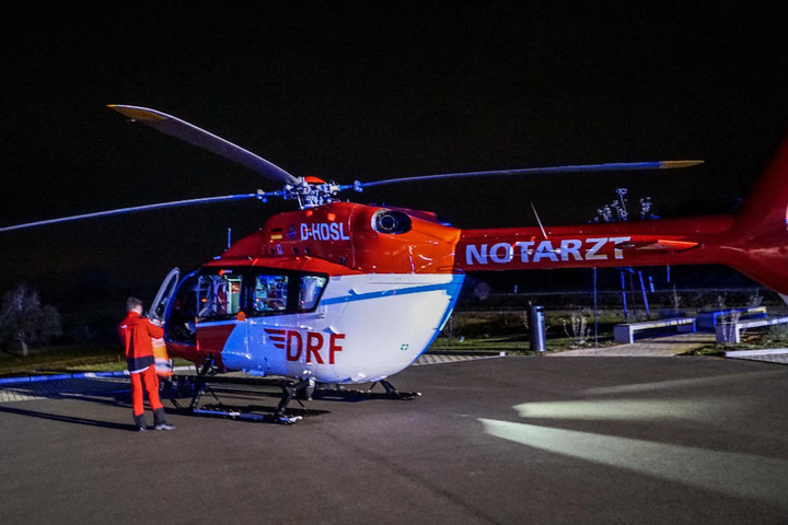 Auch ein Rettungshubschrauber war an der Unfallstelle im Einsatz.