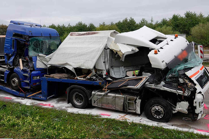 Zwischen Chemnitz-Mitte und Chemnitz-Glösa ereignete sich der Unfall mit dem Lkw.