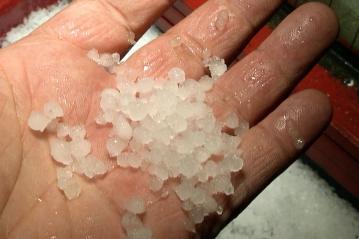 Sturm Herwart hatte auch Hagel im Gepäck.